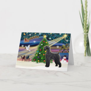 Xmas Magic-Schnauzer-Blk-Giant Holiday Card