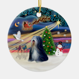 tibetan terrier christmas decoration