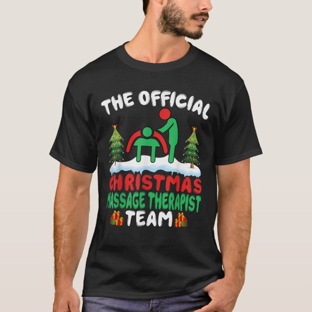 Xmas Massage Therapist Team Massage Therapy Christ T-Shirt (Front)