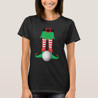 Xmas Matching Golf Elf Pajama Christmas Team Sport T-Shirt