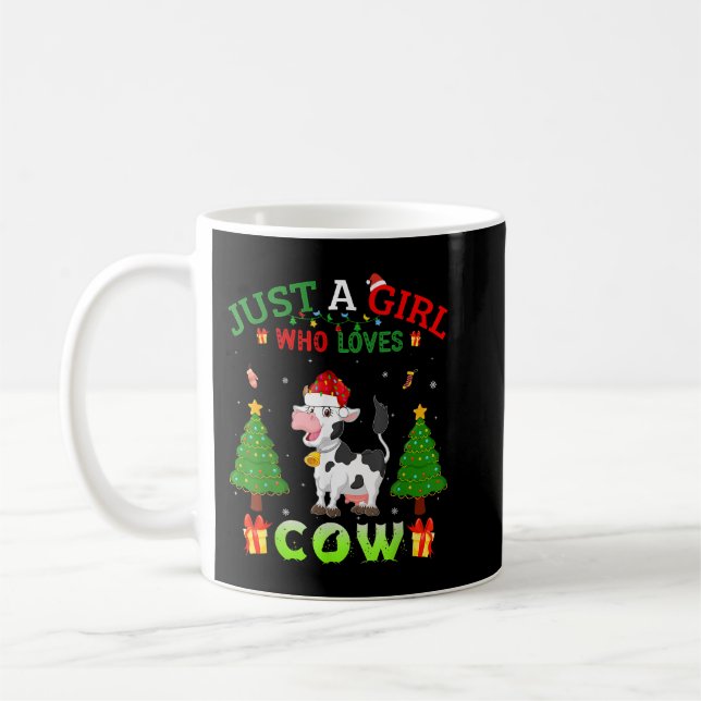 Xmas Matching Outfit Christmas Just A Girl Who Lov Coffee Mug (Left)
