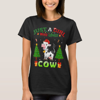 Xmas Matching Outfit Christmas Just A Girl Who Lov T-Shirt