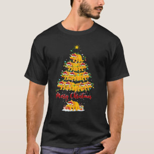 Xmas Matching Santa Triceratops Dinosaur Christmas T-Shirt