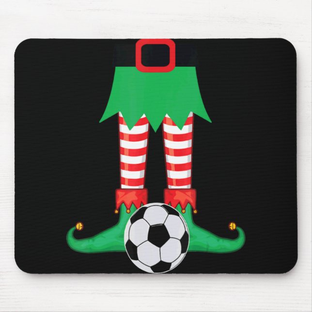 Xmas Matching Soccer Elf Pajama Christmas Team S T Mouse Mat (Front)