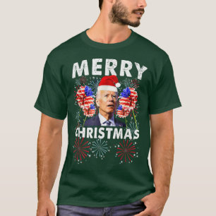 Xmas Merry Christmas Confused Funny Happy 4th Of J T-Shirt