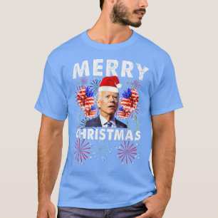 Xmas Merry Christmas Confused Funny Happy 4th Of J T-Shirt