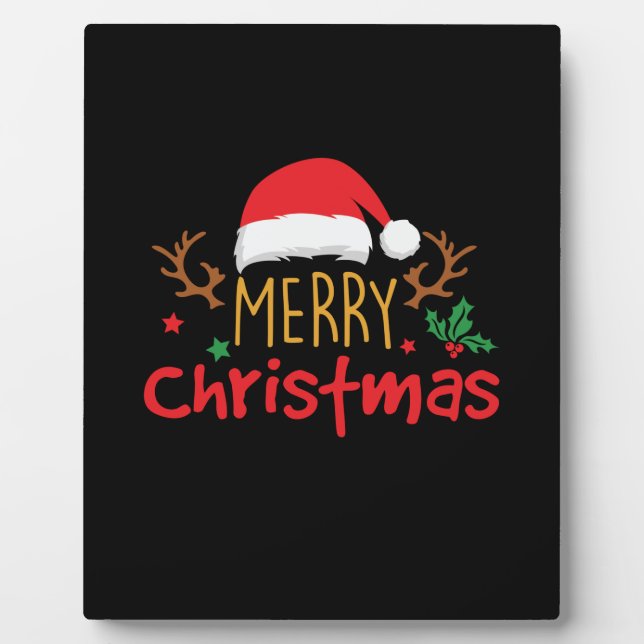 Xmas Merry Christmas Plaque (Front)
