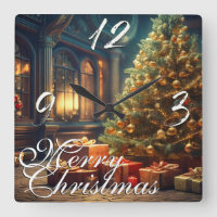 Xmas Motif with Presents Under the Christmas Tree
