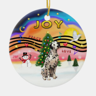 Xmas Music 2 - Dalmatian Ceramic Tree Decoration