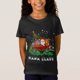 Xmas Nana Claus Red Truck Family Christmas Pajama  T-Shirt