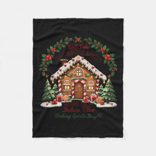 Xmas North Le Gingerbread Bakery Baking Srits Brig Fleece Blanket