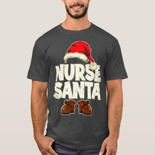 Xmas Nurse Santa Funny Christmas Santa T-Shirt