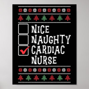 Xmas Nursing Healthcare Worker Cardiac Nurse Chris Poster