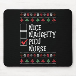 Xmas Nursing Healthcare Worker Picu Nurse Christma Mouse Mat