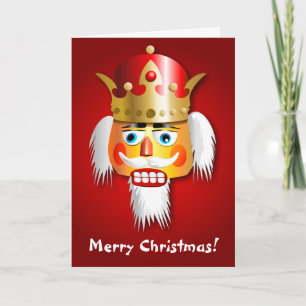 Xmas Nutcracker King Cartoon Holiday Card