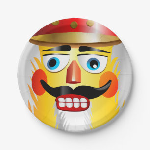 Xmas Nutcracker Toy Soldier With Army Hat Paper Pl Paper Plate
