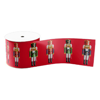 Xmas Nutcrackers Grosgrain Ribbon