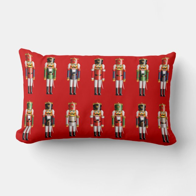 Xmas Nutcrackers Lumbar Cushion (Front)