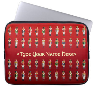 Xmas Nutcrackers Toy Soldiers Cartoon Laptop Sleeve