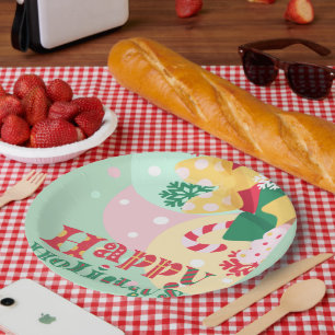 xmas office party supplies paper plate