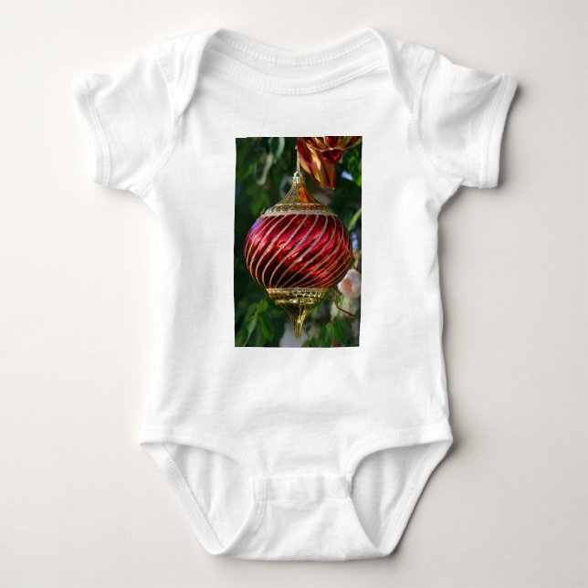 Xmas Ornament Baby Bodysuit (Front)