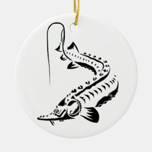 >XMAS ORNAMENT -STURGEON FISH -AMU DARYA TRIBAL