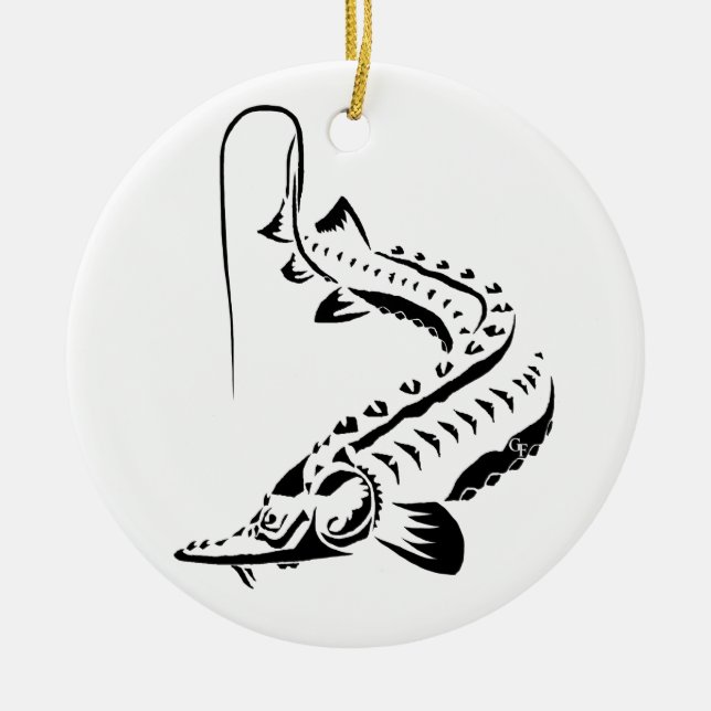 >XMAS ORNAMENT -STURGEON FISH -AMU DARYA TRIBAL (Front)