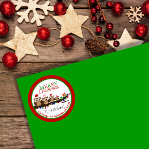 Xmas Owl Family Customised To Your Family Classic Round Sticker
