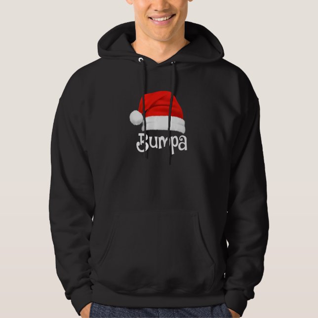 Xmas Pajama Group Matching Bumpa Christmas Hat Hoodie (Front)