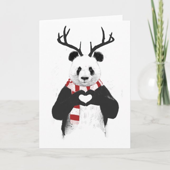 Xmas panda holiday card (Front)