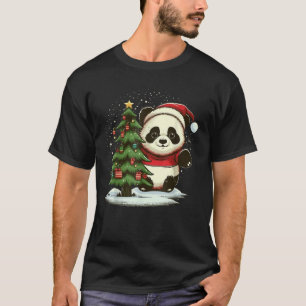 Xmas Panda Santa on Christmas Panda T-Shirt