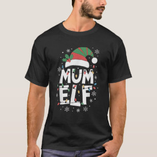 Xmas Partner Look Elf Hat Decoration Christmas Mom T-Shirt