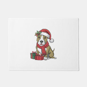 Xmas Party Decoration American Pitbull Terrier Dog Doormat