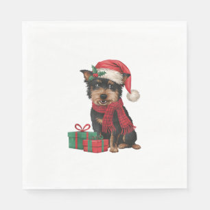 Xmas Party Decoration Santa Affenpinscher Dog Chri Napkin