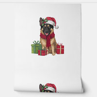 Xmas Party Decoration Santa Belgian Malinois Dog C