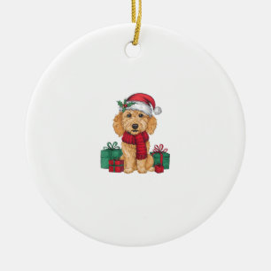 Xmas Party Decoration Santa Goldendoodle Dog Chris