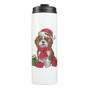 Xmas Party Decoration Santa Havanese Dog Christmas Thermal Tumbler