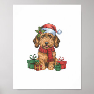Xmas Party Decoration Santa Labradoodle Dog Christ