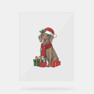 Xmas Party Decoration Santa Weimaraner Dog Christm