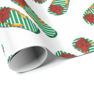 Xmas Party Flip Flops Wrapping Paper