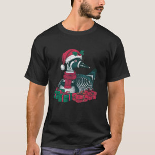 Xmas Party Holiday Santa Hat Loon Bird Christmas T T-Shirt