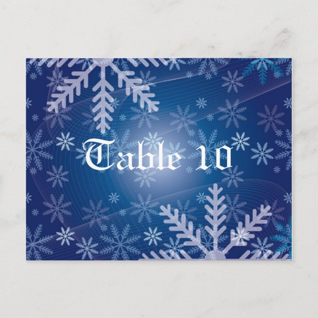 Xmas party table number postcard (Front)