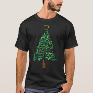 Xmas Patriotic 2nd Amendment Christmas Tree Gun T-Shirt