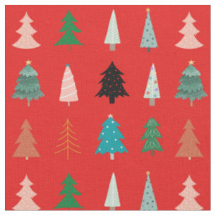 Xmas pattern modern traditional red green blue fabric