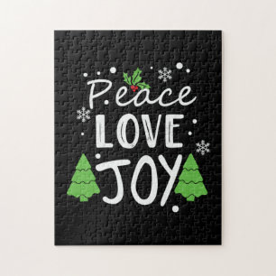Xmas Peace Love Joy Jigsaw Puzzle