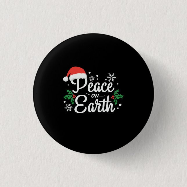 Xmas Peace On Earth 3 Cm Round Badge (Front)