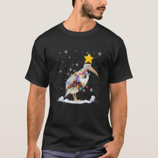 Xmas Pelican Animals Christmas Tree Lights T-Shirt