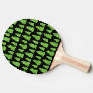 Xmas Pine Tree Bright Green Forest Ping Pong Paddle
