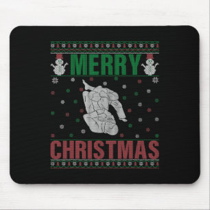 Xmas Pjs Matching Jiu Jitsu Fighter Ugly Christmas Mouse Mat