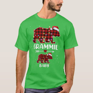 Xmas Plaid Bear Grammie Baby Polar Pregnancy Annou T-Shirt
